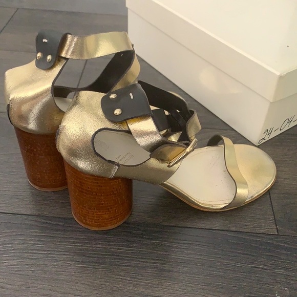 🤩🔥MAISON MARGIELA PARIS Gold ChunkyHeel Sandal41 - Picture 2 of 15